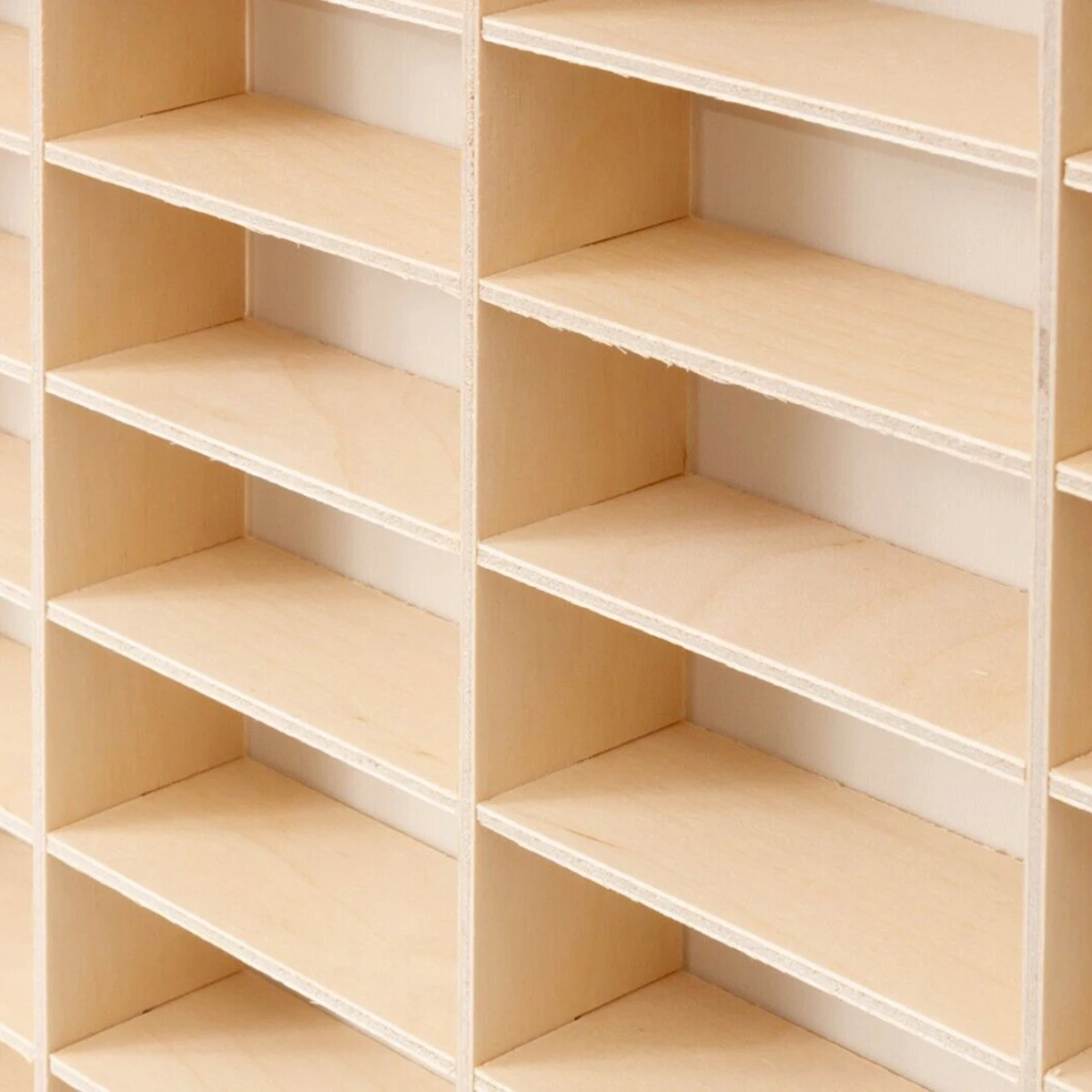 

80 Grids Wall-mounted Model Car Dispaly Cabinet 1/64 Wood Display Shelf Toy Storage Box Without Cover For Living Room