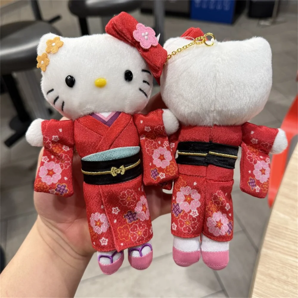 Cartoon Hello Kitty długie nogi pluszowy brelok Kawaii para tornister wisiorek Pp bawełna wypchana lalka prezent urodzinowy