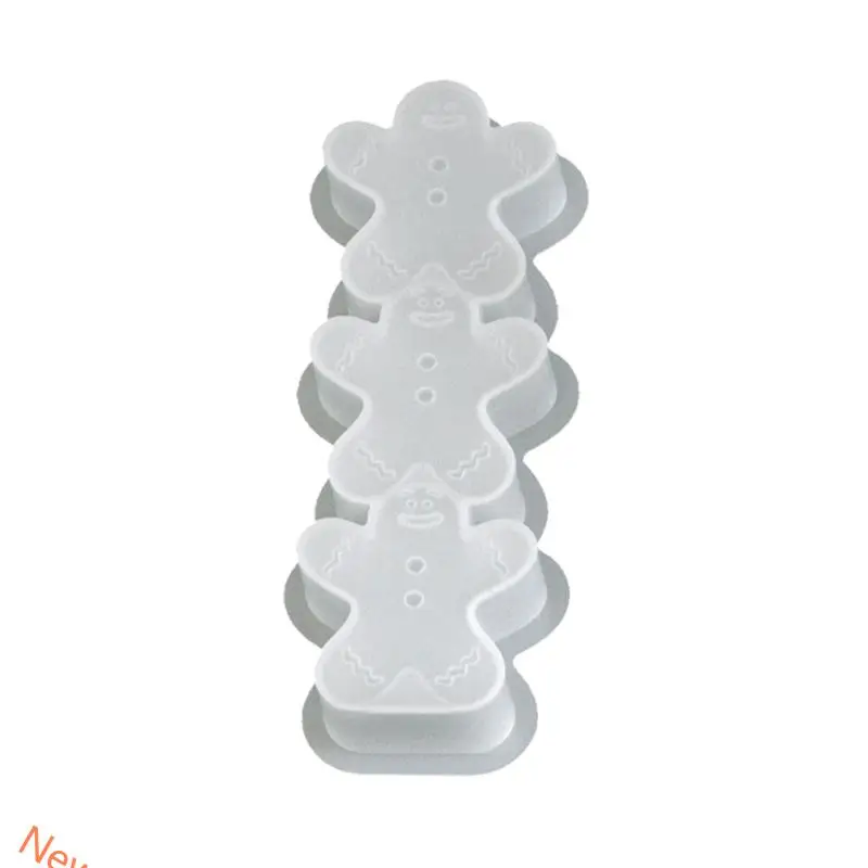 Velas com temas Molde Santa Angel Rena Gingerbreads Man Silicone Grade Silicone for Chocolate Crafts