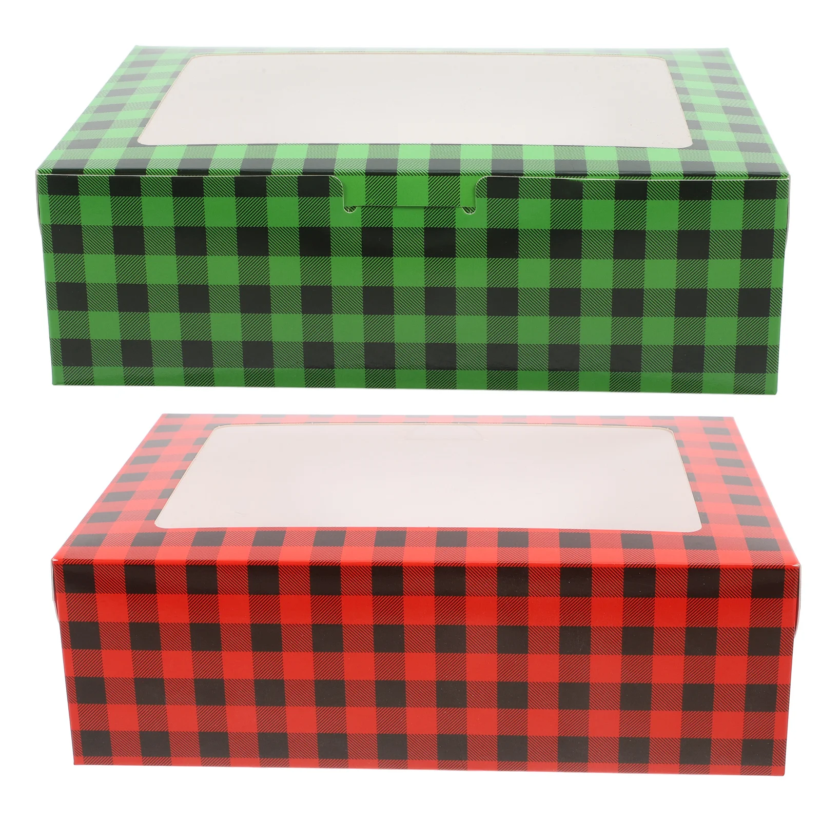 

12Pcs Small Bakery Boxes with Clear Window Christmas Cookie Packaging for Cupcakes Macarons Muffins Desserts Party Favor Storage