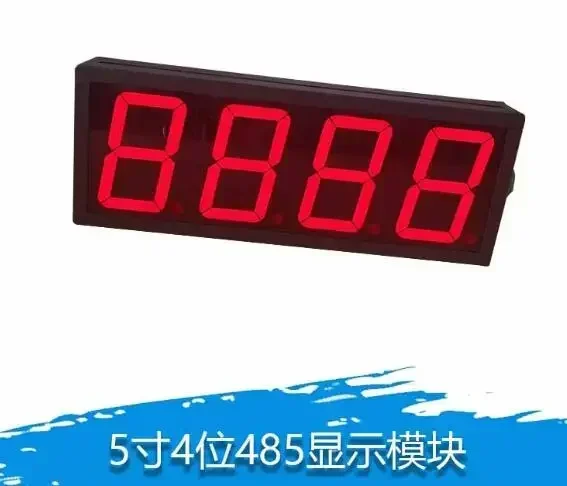 New 5 Inch 485 Acquisition Module 4 Digit Digital Tube Display Module Modbus Large Screen Led Digital Tube