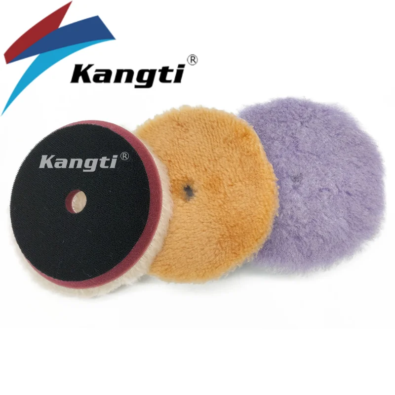 

Kangti 3"/5"/6" Wool Polishing Pad High Density Lambs Woollen Polish Buffing Pad for Car Polisher