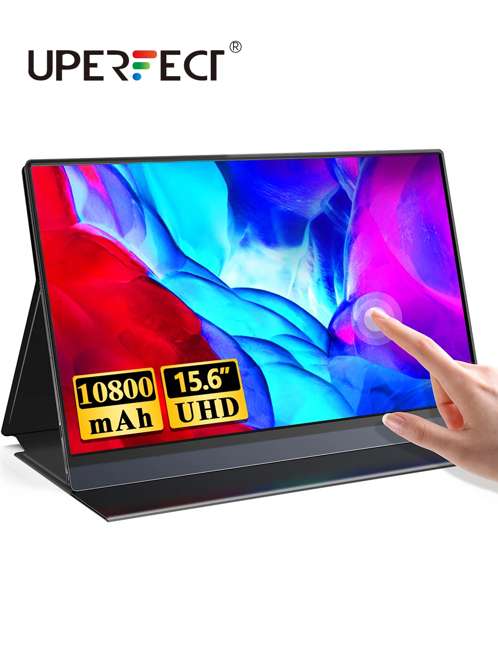 UPERFECT UTravel G16 120Hz Monitor da gioco con touchscreen 10800mAh Batteria USB C HDMI per Steam Deck XBOX PS5 Switch Display PC