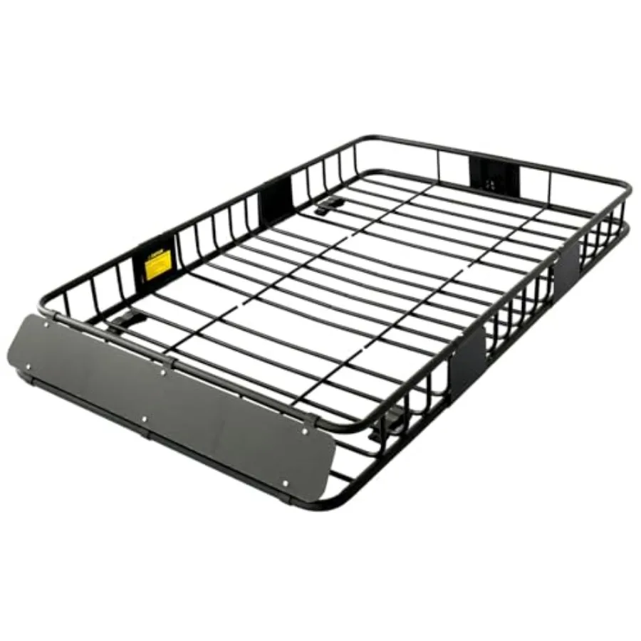 

Roof Rack Cargo Carrier Basket 64 x 39 x 4 Heavy Duty Steel Rooftop Luggage Rack with Extension Wind Fairing Universal Car Top