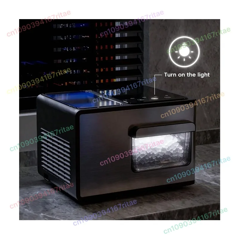 

Ice Maker Machine Countertop with Chewable Sonic Ice Self-Cleaning Function Kid-Friendly Design