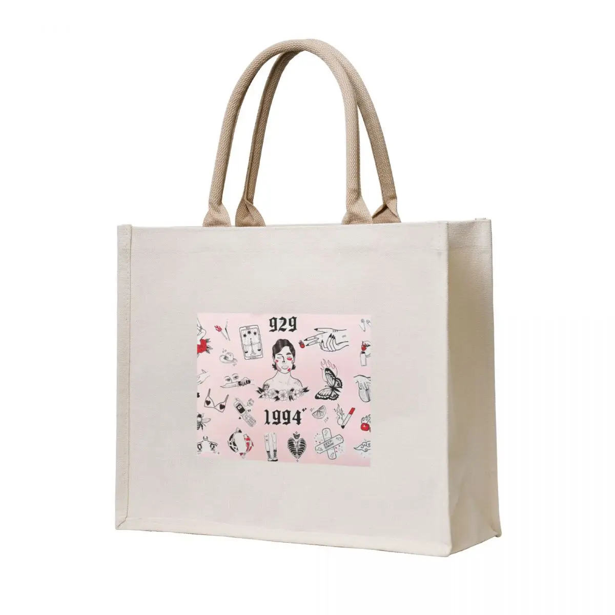 

Halsey tattoo sheet Tote Bag shopper bag women tote bag screen Women's shopping