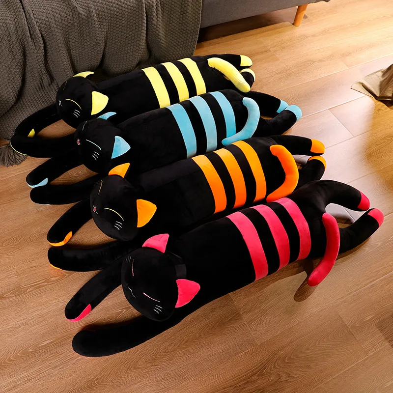 Hot Sale Long Black Cat Cute plush toy Cat long Sleeping doll plush toy Pillow plush toy the best gift Creative plush toy