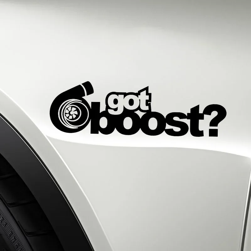 احصل على ملصقات السيارات المحسنة ملصقات السيارات المخصصة Turbo ملصقات PVC لنماذج مختلفة أسود/أبيض، 13 سم * 4 سم