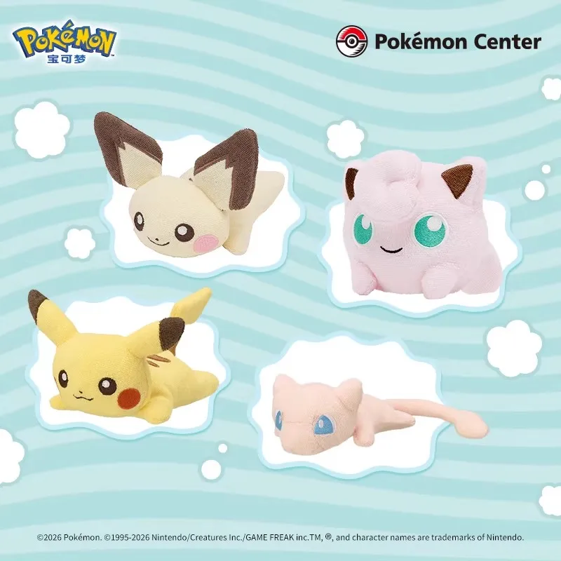 

Washable Pokémon Plush Toys Pikachu, Rowlet, Jigglypuff and Mew Dolls Children's Birthday Gifts Sleeping Dolls