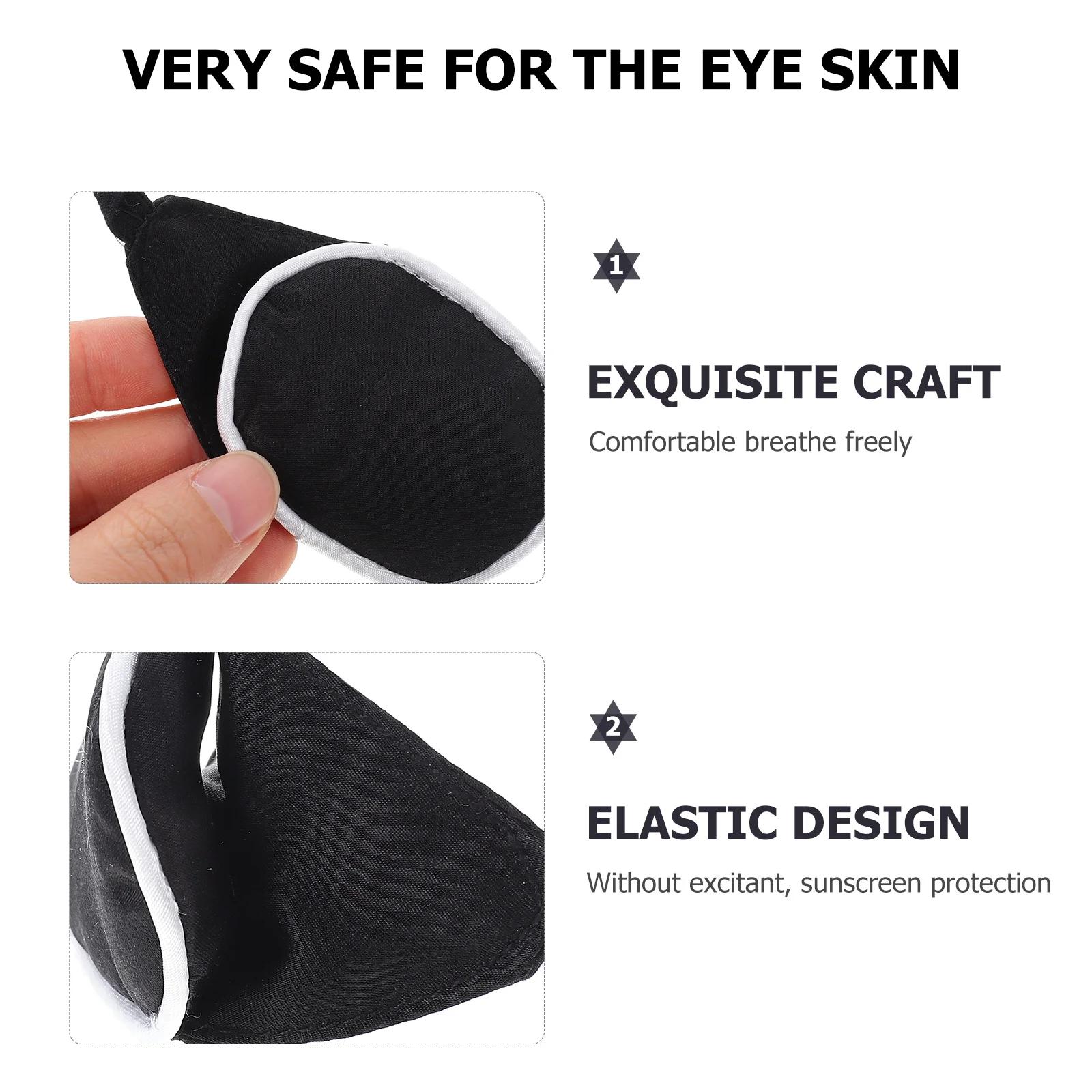 غطاء رقعة عين واحدة لتصحيح الحول مادة حريرية حقيقية قناع عين واحدة مريح للاستخدام اليومي #3