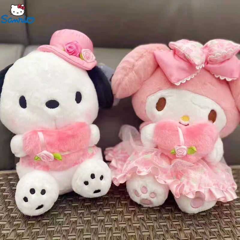 

Sanrio Kuromi романтический цветок морская серия Мелодия понравико коричная плюшевая кукла игрушки Мягкая набивная Подушка Декор для комнаты рождественские подарки