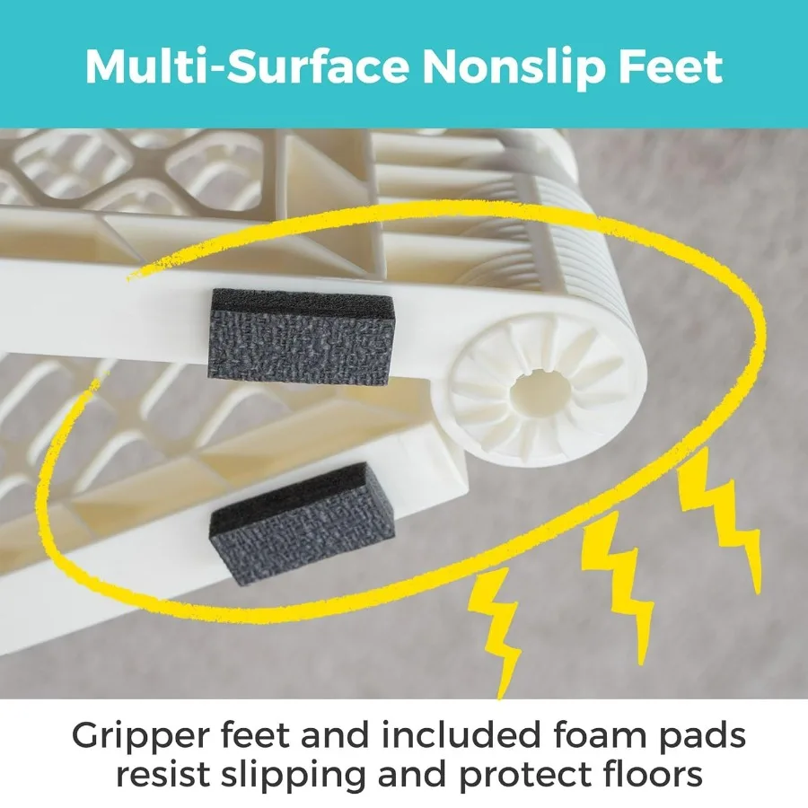 Superyard Ultimate Play Yard: box indipendente per bambini a 6 pannelli con porta per uso interno o esterno che impedisce fino a 18,5 quadrati F