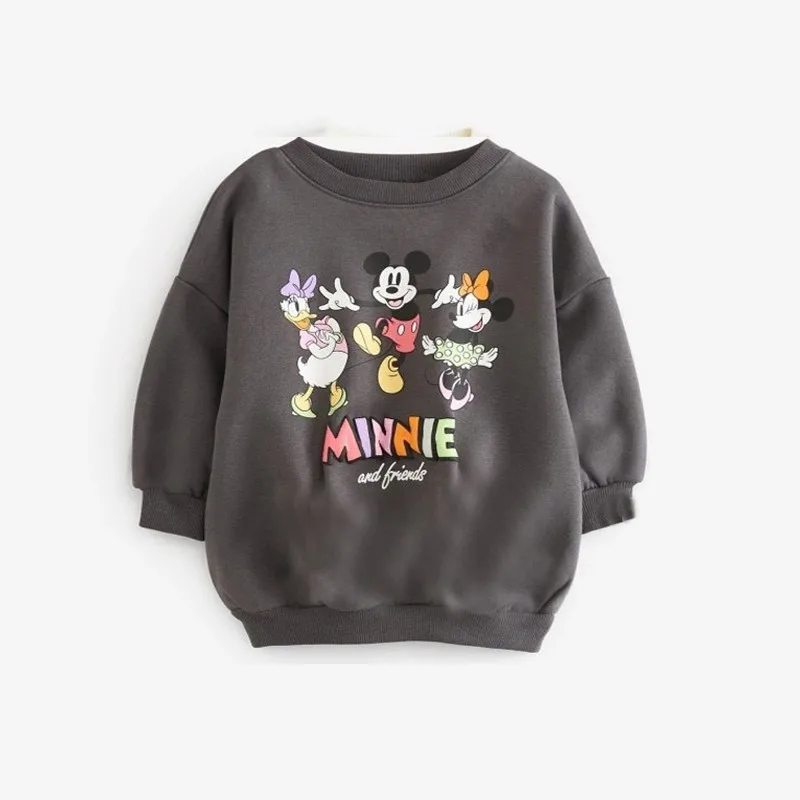 Disney New Child Autumn Costume Cartoon Print Tops Toddler Crewneck Sweatshirt Kids Fashion Cotton Printed Long-sleeved Tops