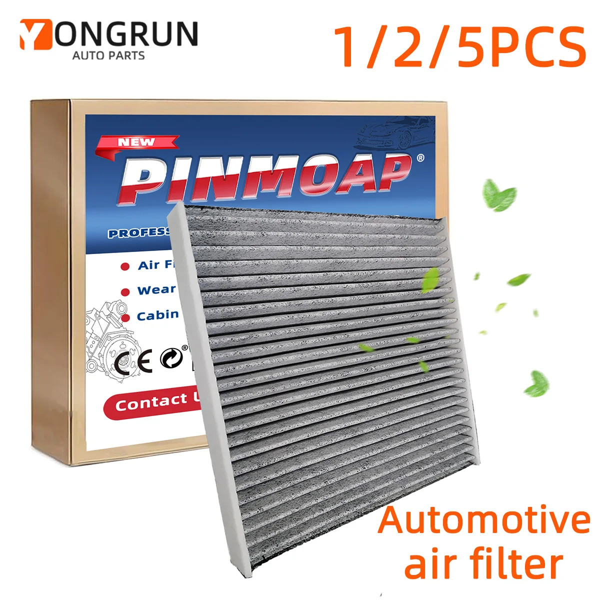 Yongrun elemento de filtro de ar universal adequado para carro honda civic/acura mdx cabine 80292-tba-a11 cf11182 caf1873p c36080 VCA-1061