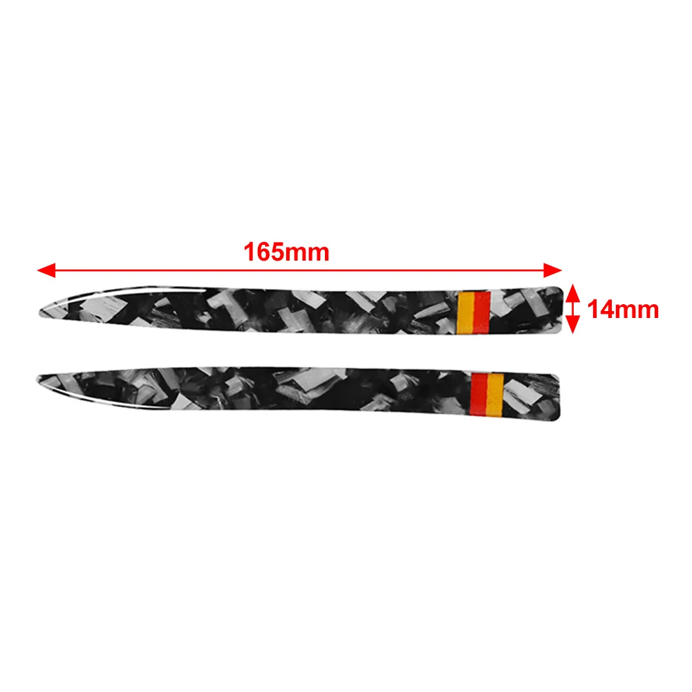 2pcs Forged Pattern Car Rearview Mirror Anti Collision Anti-Rub Strips Trim For Audi A3 S3 2014 2015 2016 2017 2018 2019