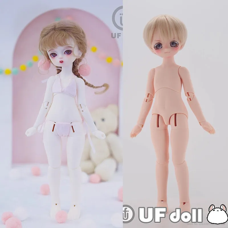 UFDOLL 1/6 Male MJD BJD Nude Doll Sister Girl Body PVC Jointed Doll Random Plain Blank Head Ball Joint For Custom Face Up Makeup