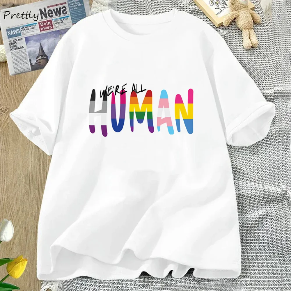 Pride Lgbt Lgbtq t shirt girl Psychedelic women Retro shirt hip hop Classic korean clothes University Psychedelic Pastel