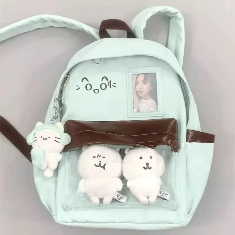 Ita Bag Women's Backpack with Transparent Pocket Kawaii Bags for Woman Female Bag Travel Backpack Ita Backpack