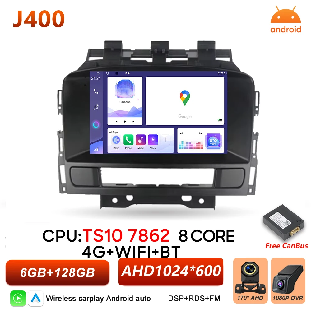 Android 16 Auto autoradio voor Opel Astra J Buick Excelle GT XT 2010 2011 2012 2013 2014 Draadloze Carplay Video Multimedia Speler - afbeelding 1
