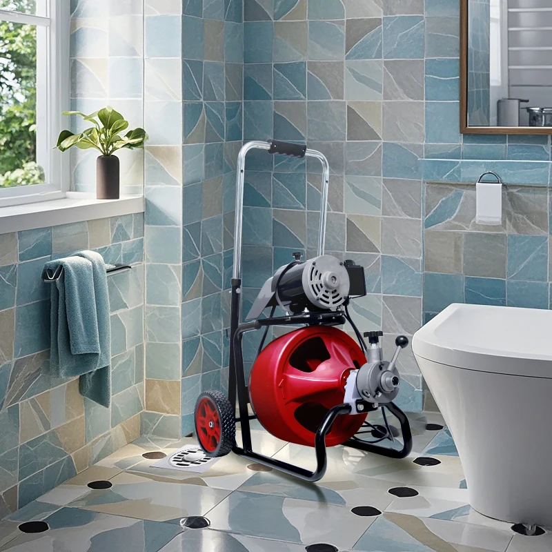 Tagliacavi Tamburo di scarico Durata Testine di alimentazione Tubi per macchine pollici KT-9002H DrainMaster Pro 50FT x 3/8 pollici Fogna Serpente Elettrico A