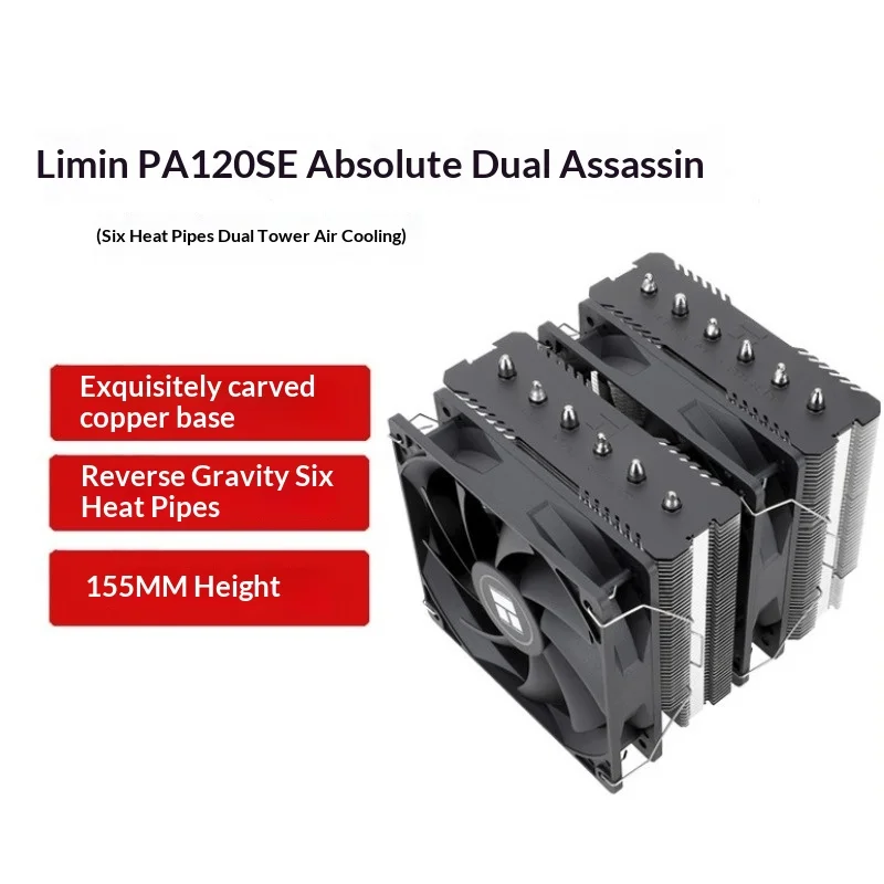 

Peerless Assassin 120 SE CPU Cooler - 6x6mm AGHP IV Heatpipes 155mm Height Dual Tower with TL-C12C Reverse Fan for Intel/AMD