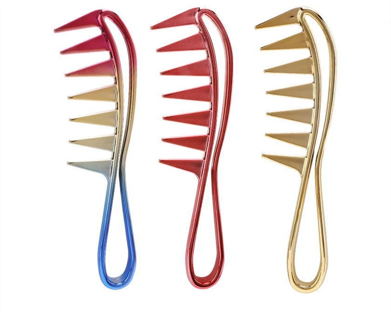 Hair Salon Large Tooth Wide Comb Smoothing Comb Household Oil Head Men's Women Hollow Comb Styling Comb Barber Accessories Tools