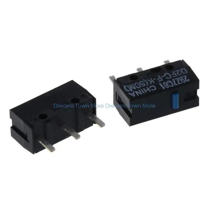 HX6A 2PCS/10PCS Mouse Micro Switch Original D2FC-F-K Blue Dot 50M Clicks Microswitch