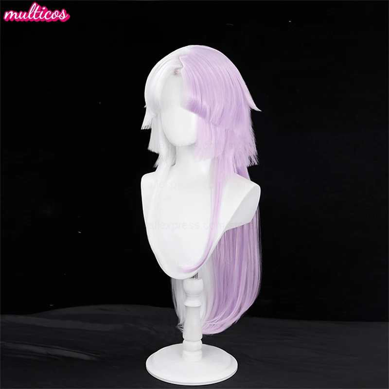 عالية الجودة سيجما شعر مستعار تأثيري بونغو الضالة الكلاب تأثيري 100 سنتيمتر طويل الأرجواني الأبيض مقاومة للحرارة الاصطناعية الشعر أنيمي سيجما الباروكات #3