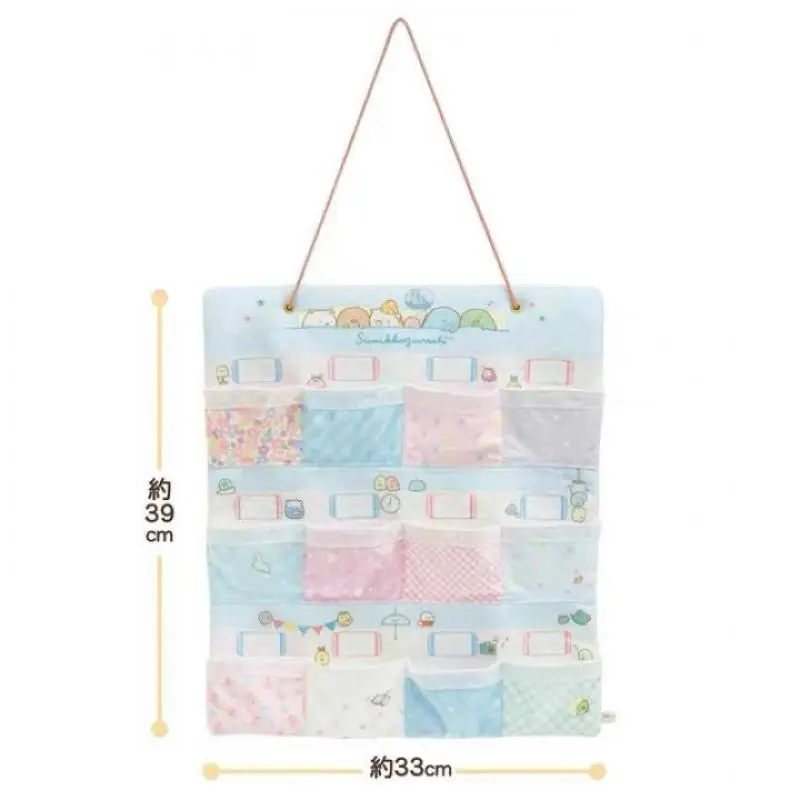 Kawaii Cute Sumikkogurashi Wall Mounted Storage Bag 12 Grids Doll Storage Bag Anime Bedroom Decoration Christmas Gifts for Girls