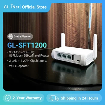 GL.iNet Opal(GL-SFT1200) supporto per Router da viaggio Wireless Dual-band Gigabit IPV6, Tor, Openwrt, ripetitore tascabile con il miglior rapporto qualità-prezzo