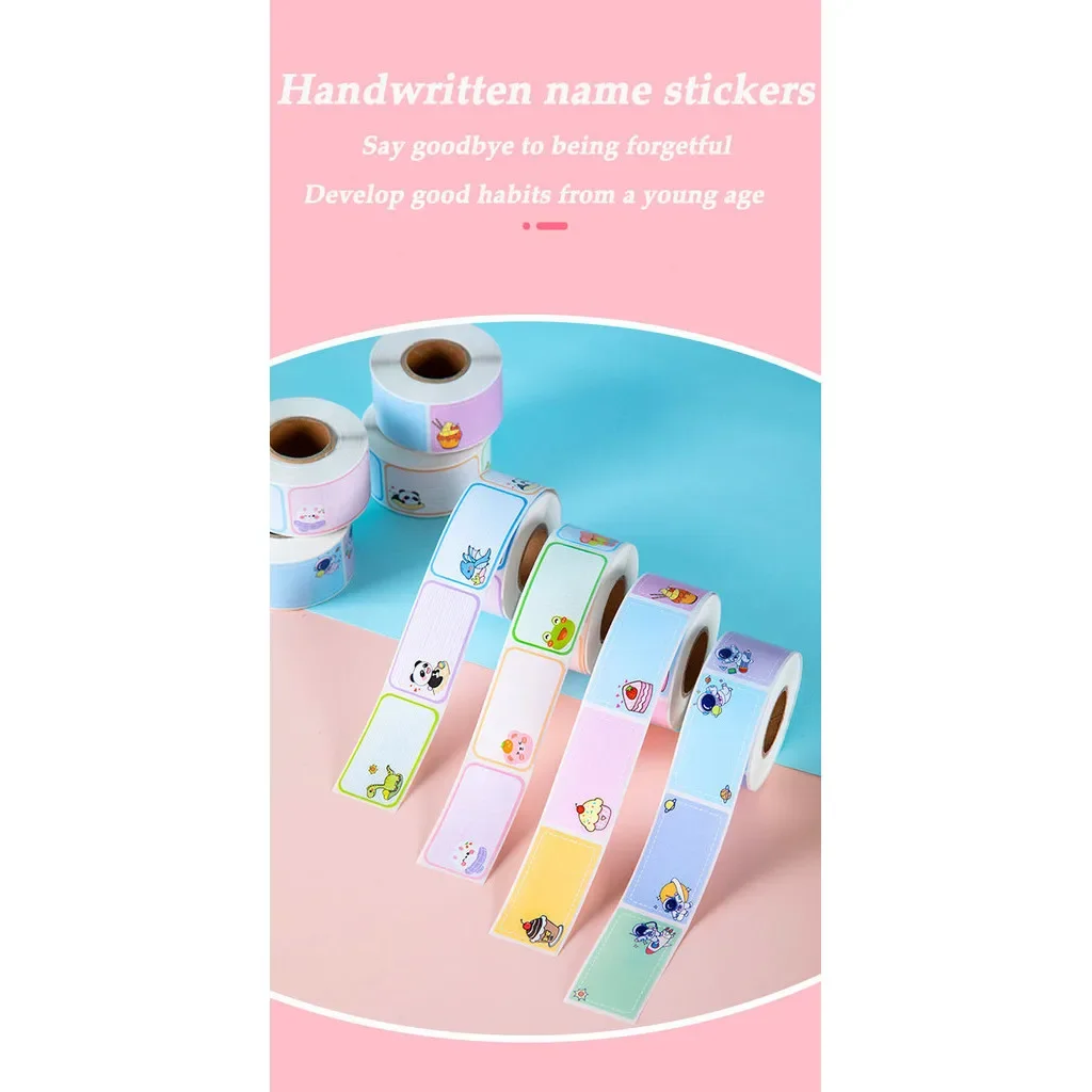 Cartoon sticker marking waterproof and tear resistant sticker name book classification signature sticker School office supplies