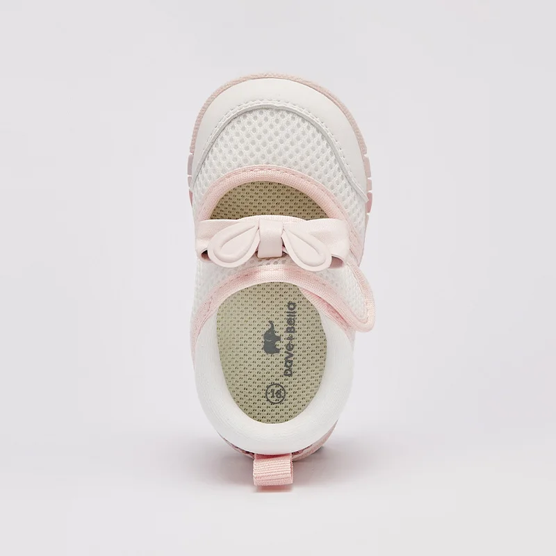 Dave Bella Sweet Baby Girl Lente Prinses Schoenen met Strik Antislip Zachte Zool Roze Peuter Sneakers Schoenen DB 1250872