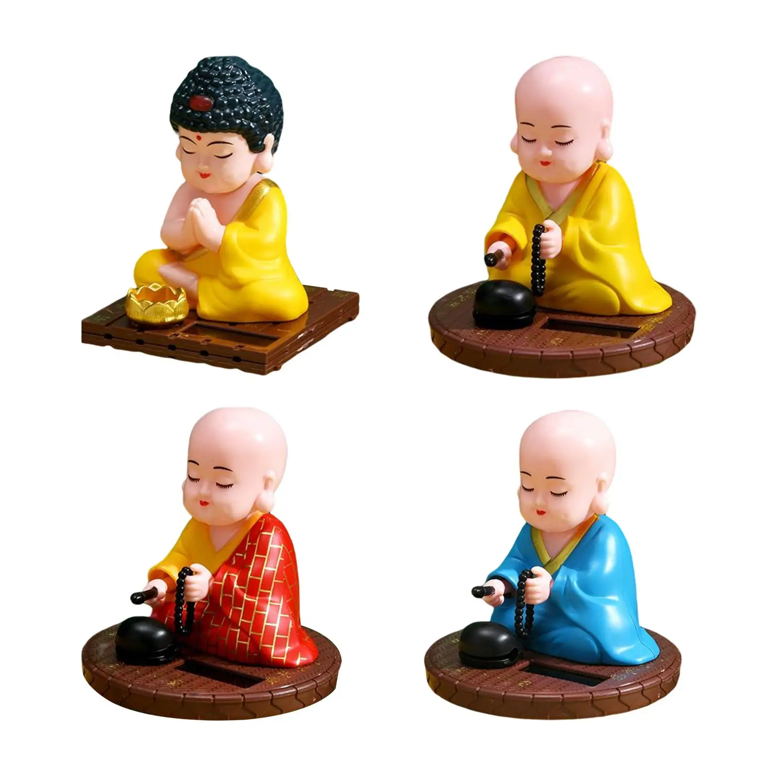 Swing Figure Model Monk Statues Miniature Car Interior for Colleagues Family