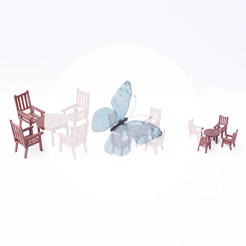 

1 Set Of Mini Simulation Table And Chair Model Scene Toy Furniture Accessories
