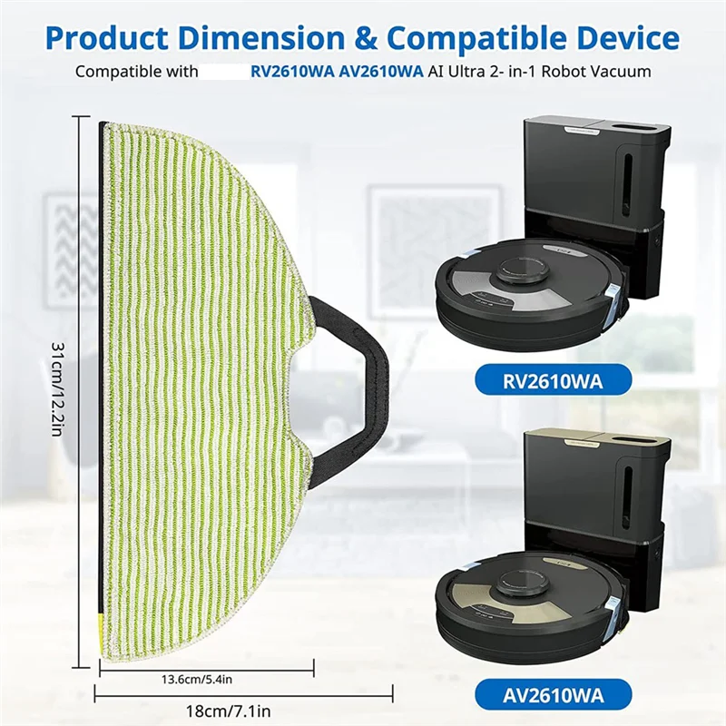 L74A 교체 부품 걸레 패드는 RV2610WA 로봇 진공 청소기 액세서리와 호환됩니다. 걸레 천 패드