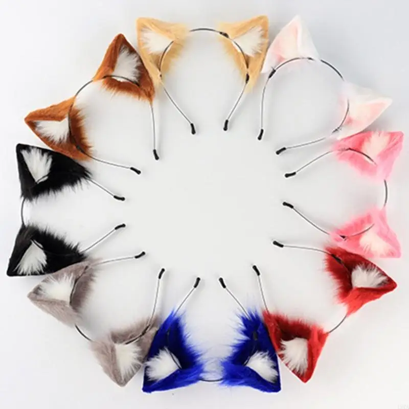 Retail/Drop Shipping Girl Handmade Furry Wolf Ear Cats Furry Kitten Party Costume Wolf Ears