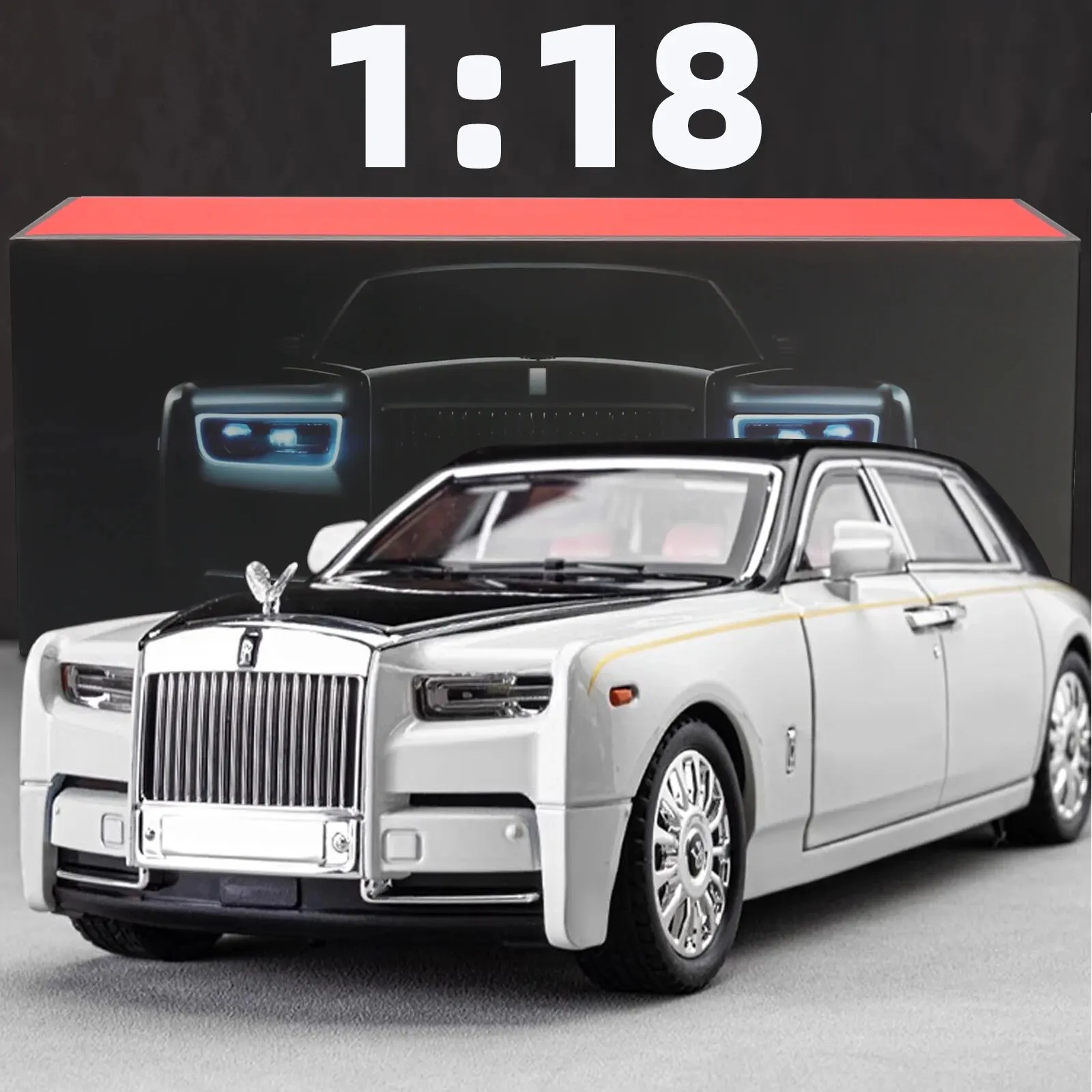 1:18 rolls-royce phantom modelka auto, zinek slitina dřít couvat hračka tlakově litý auto s řádný a lehký, realistický modelovací modelka hračka