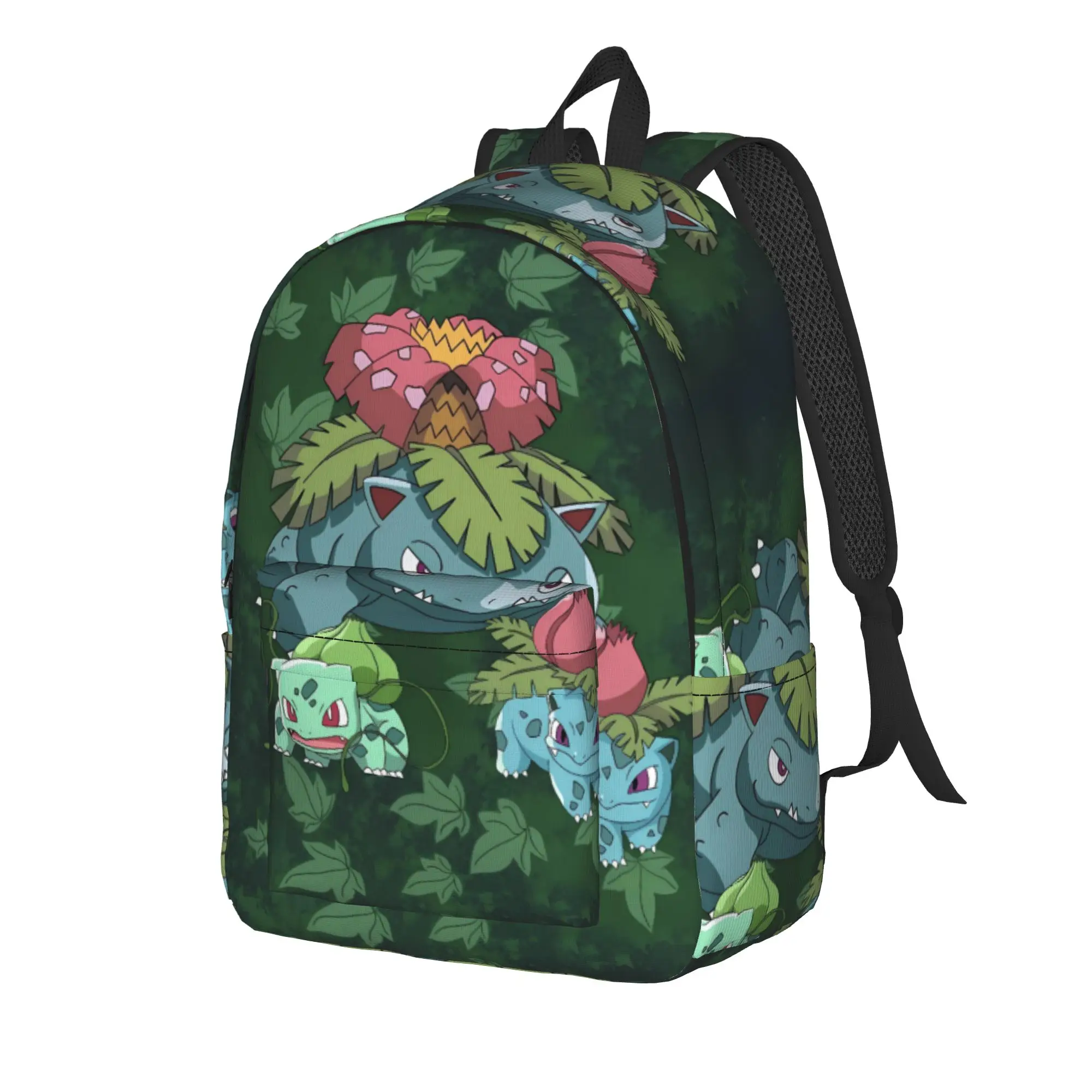 Bulbasaur Forest Cartoon Backpack  Travel Backpacks Male Colorful Pattern High School Bags Cool Rucksack