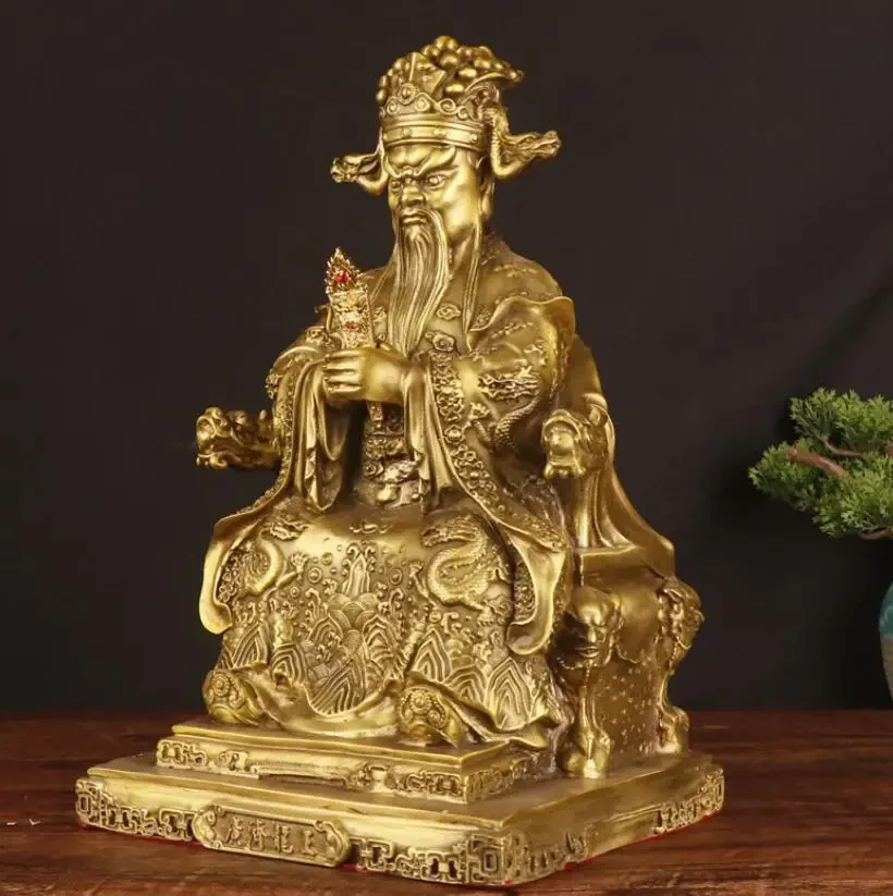 Brass Guangji Dragon King Five Masters Four Seas God Statue Pendant Metal Decoration Figure Craft Buddha Hall Offering Supplies