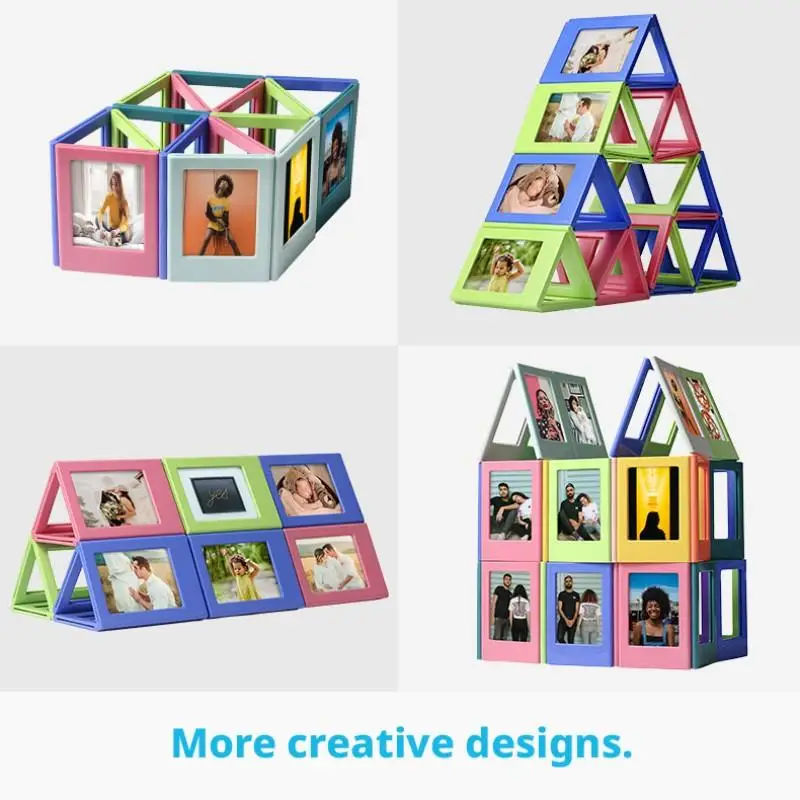 12pcs Magnetic Photo Frames, Fun DIY Magnet Set