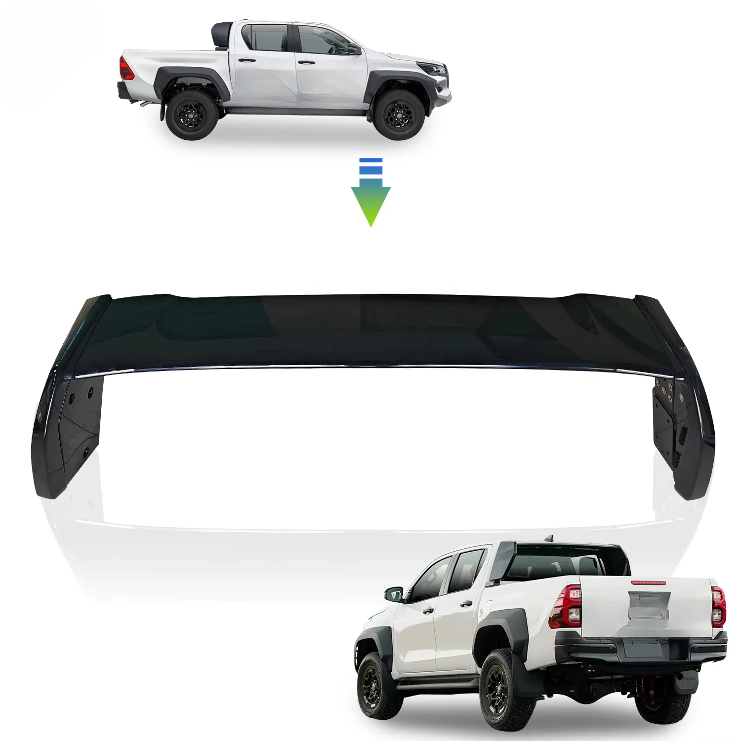 For Hilux GR Sport Dual Cab 2024 New Accessories Glossy Black Gantry Sport Roll Bar