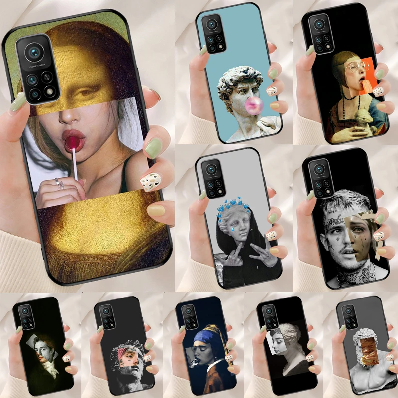 Famous Aesthetic Statue Cover For Xiaomi 14 Ultra 15 13 11T 12T 13T 14T Pro POCO X7 Pro X3 X5 X6 M6 F5 F6 Pro Case