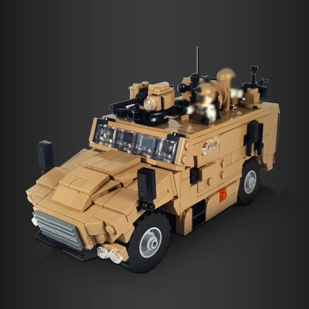 Gobricks MOC VBMR-L Serval Building Blocks Desert Tanks Combat Vehicle Bricks Assembled Toy Creativity for Children Gift