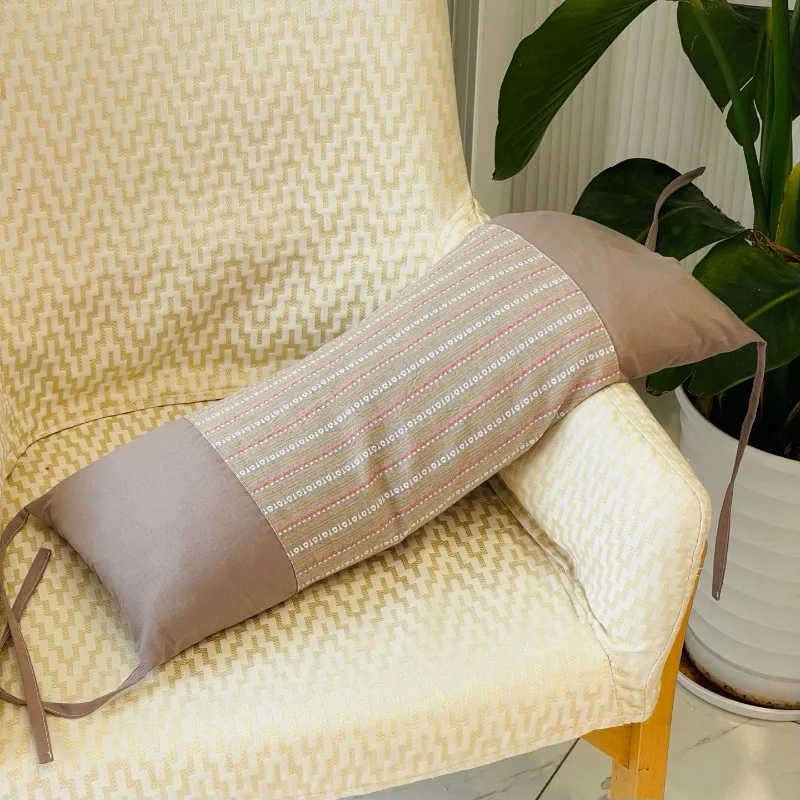

2025 new striped adjustable buckwheat pillow cotton pure cotton skin-friendly and comfortable neck buckwheat pillow