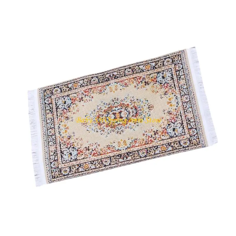 23GD Bezpieczny dla dziecka mini dywanik do domku dla lalek Turecki inspiracja Dekoracja podłogi Miękka tkanina Łatwe w do