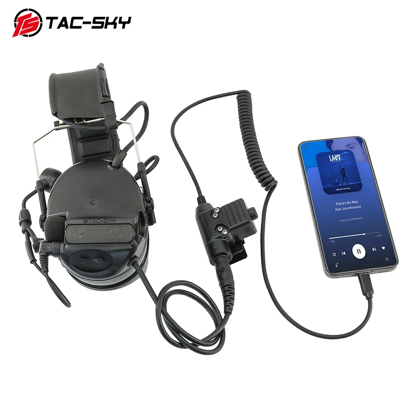 محول قابس TS TAC-SKY التكتيكي U94 PTT USB Type-C متوافق مع الهواتف المحمولة بمنفذ Samsung وXiaomi وHuawei وOPPO USB Type-C #4