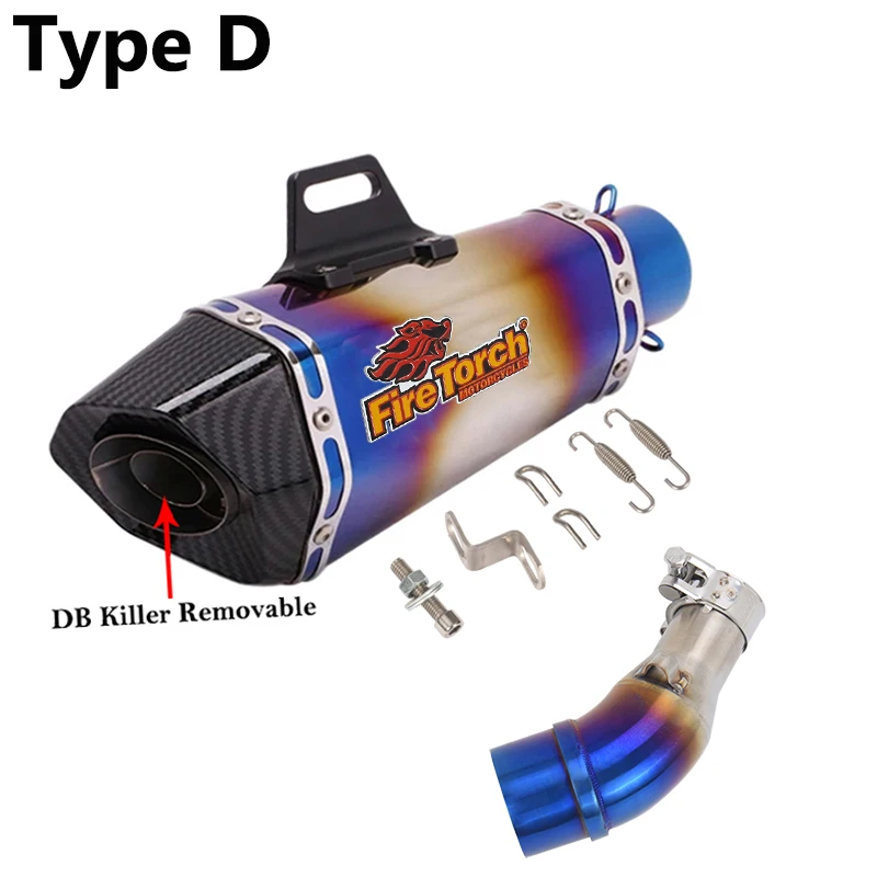Slip On For Yamaha YZF R25 R3 MT-03 MT03 Motorcycle Exhaust 51MM Escape Systems Connection Muffler Middle Link Pipe DB Killer