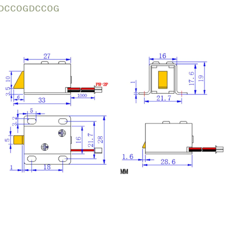Electromagnetic Electric Control Cabinet Drawer Lock Intelligent Auto Lock Home Improvement 12V DC Mini 2728 Small Solenoid Lock