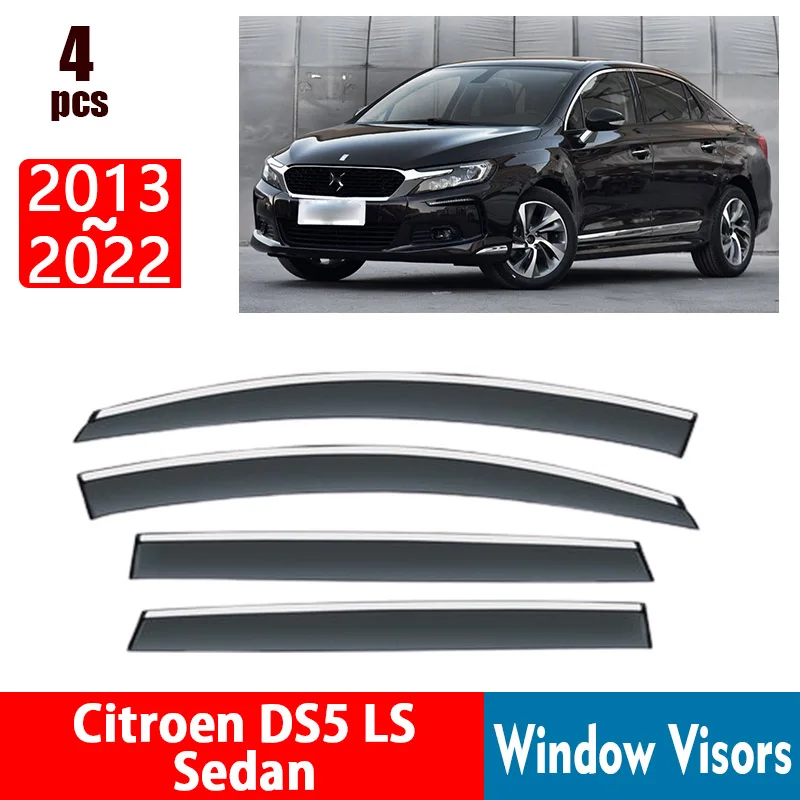 

FOR Citroen DS5 LS Sedan 2015-2022 Window Visors Rain Guard Windows Rain Cover Deflector Awning Shield Vent Guard