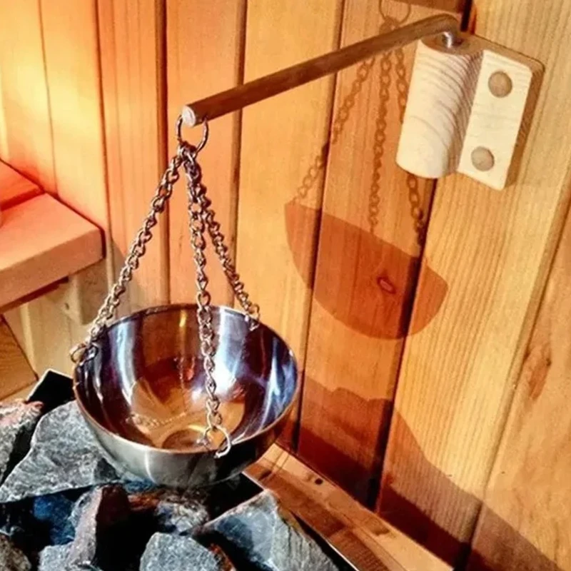 

1pcs 12cm/20cm Stainless Steel Essential Oil Fragrance Diffuser Bowl Sauna Oil Cup Sauna Aromatherapy Oil Holder For Sauna Spa